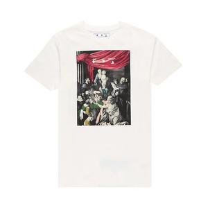 Футболки Off-White Caravaggio Paint Slim Tee 'White/Black'