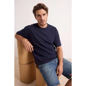 Футболка оверсайз/широкая посадка драпированная трикотажная Navy Blue Tmnss26Ts00076