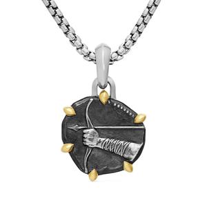 Подвеска Sagittarius из желтого золота и серебра (33 мм)