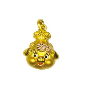 LITZ JINXI 999 (24K) Золотая подвеска-свинка EGP0052 (2,67 г)