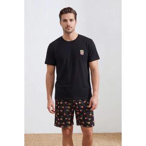 Черная пижама Regular Cut Food Printed Cotton Pajamas Set Tmnss26Pt00029