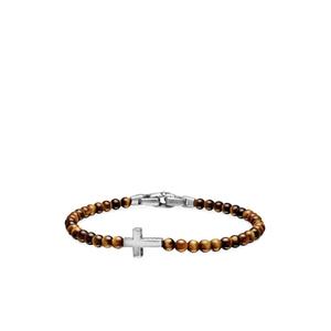 Серебряный браслет Spiritual Beads Cross Station (4 мм)