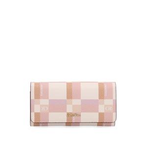 Длинный кошелек CR Dainty Check 2-Fold - Персиковый