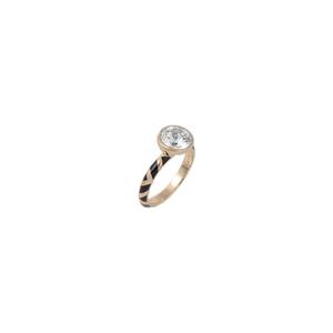Color Me 120V Solitaire Geometric Ring - Черный