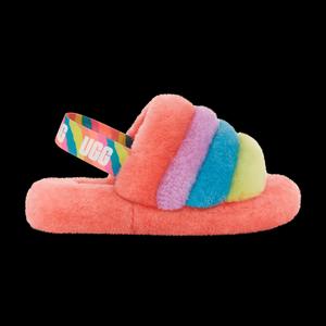 Слайды UGG Fluff Yeah Slide Kids «Peach Bliss Multi-Color»