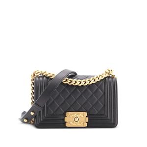 Маленькая сумка через плечо Boy Flap Bag Quilted Caviar