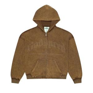 Толстовки на молнии Godspeed Studded OG Logo Zip Up Hoodie 'Brolive Wash'