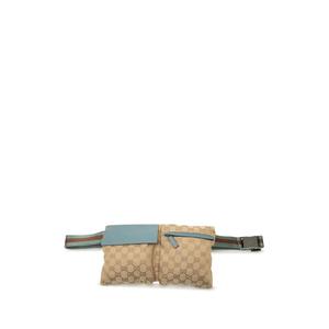 Поясная сумка Double Pocket из канваса с узором GG (2000-2015 годы)