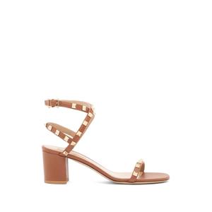 Босоножки Rockstud из телячьей кожи с принтом лося и ремешками 60мм