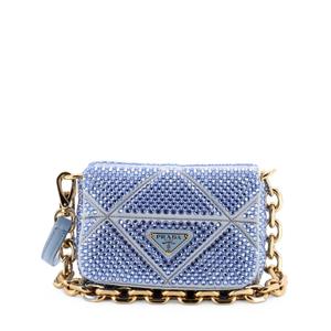 Сумка на плечо Triangle Chain Flap Bag Crystal Embellished Quilted