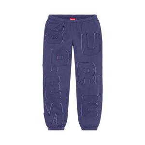 Спортивные штаны Supreme Cutout Letters «Вымытый тёмно-синий»