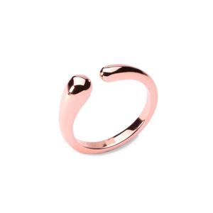 Регулируемое кольцо Minimal Organic Form из розового золота с серебром 925 пробы