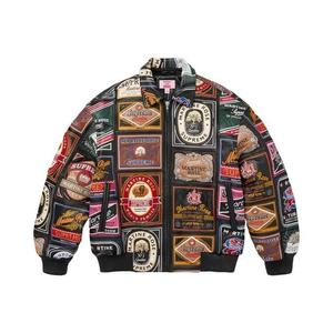Кожаные куртки Supreme x Martine Rose Patchwork Labels Leather Jacket «Multicolor»
