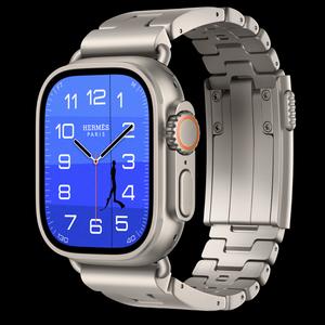 Apple Watch Hermès Ultra 4 49 мм, GPS + Cellular, титан, Natural, ремешок Gris Titane Grand H Titane