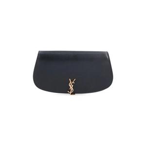 Сумка через плечо Saint Laurent с логотипом и клапаном, черный