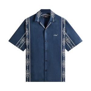 Рубашки на пуговицах Kith Cupro Linen Thompson Camp Collar Shirt 'Ноктюрнал'