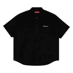 Овершоты Supreme Rhinestone Pin Up Short-Sleeve Work Shirt 'Black'