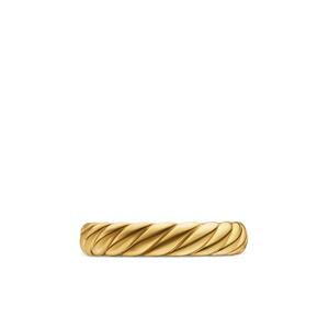 Кольцо Sculpted Cable из желтого золота (4.6 мм)