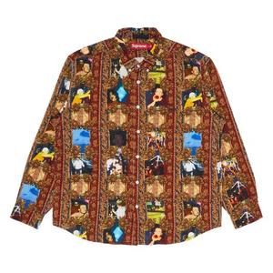 Рубашки на пуговицах Supreme x Mark Leckey Hardcore Printed Corduroy Shirt 'Multicolor'