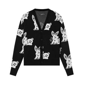 Кардиганы Amiri Rabbit Repeat Cardigan 'Black/White'