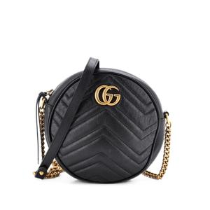 Мини-сумка через плечо GG Marmont Round Shoulder Bag Matelasse Leather