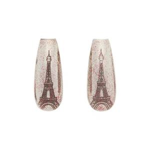 Украшения GOAT Эксклюзив для Manifesto D'heygere Glitter Nail Earrings + Engraved Eiffel Tower
