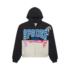 Толстовки на молнии Sp5der Campers Field Zip Hoodie 'Onyx'