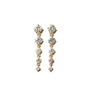 Серьги-подвески Éclat Five Drop из желтого золота с бриллиантами