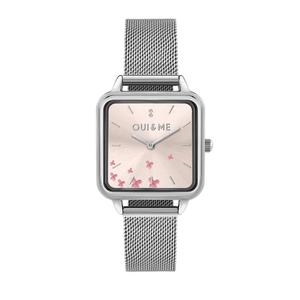 [Экологичные часы] Oui & Me Harmonie 36,2×27,5 мм прямоугольный корпус, женские кварцевые часы на металлическом браслете ME010385