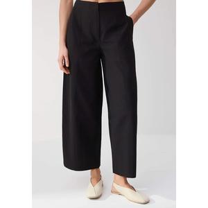 Trendyolmilla Базовые вещи гардероба – Черные широкие брюки с деталью Pili | Twoss26Pl71