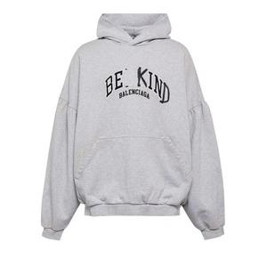 Худи Balenciaga Round Hoodie 'Серый меланж/Черный'