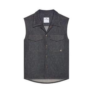 Топы Courrèges Utility Denim Sleeveless Shirt 'Dark Heather Grey'