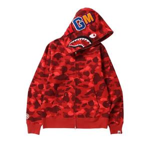 Толстовки BAPE Color Camo Shark Full Zip Hoodie 'Red'