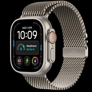 Apple Watch Ultra 4 49 мм, GPS + Cellular, титан, Natural, ремешок Natural Titanium Milanese Loop
