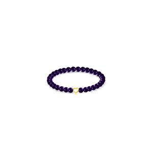 THE Mix Collection 999.9/24K Чистое золото Нежный агатовый браслет-любовь AGB-B802