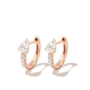 Серьги-кольца Bobbi из розового золота с бриллиантами