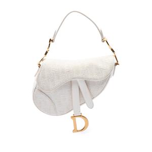 Сумка-сэтчел Oblique Embroidered Canvas Saddle Bag размера мини (2020 год)