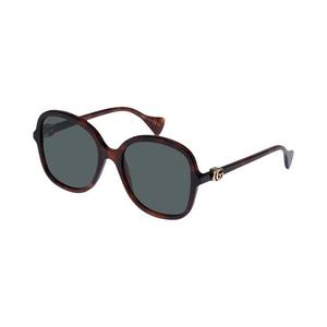 Gucci круглые солнцезащитные очки 'Havana/Зеленый'