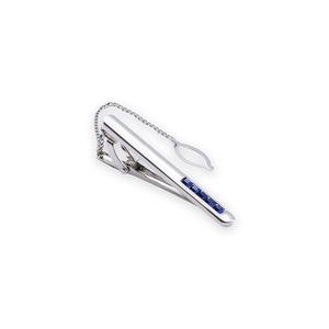 Зажим для галстука Darien Chrome Blue Diamonte