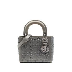 Сумка-сэтчел Mini Satin Cannage Strass Crystal Embellished Lady Dior (2019 год)