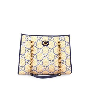 Сумка-тоут GG Marmont Aria Chain Shopping Jumbo GG Matelasse Raffia