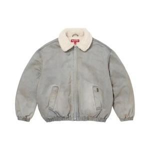 Куртка-бомбер Supreme Faux Shearling Lined Bomber Jacket 'Washed Grey'