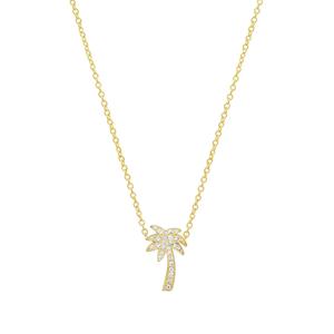 Колье Palm Tree из желтого золота