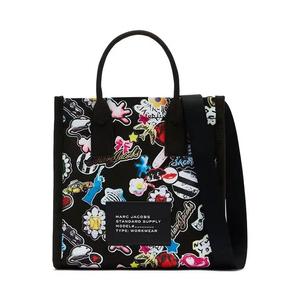 Сумки-тоут Marc Jacobs Medium Tote Sticker Print Canvas Standard Supply Bag 'Black/Multicolor'