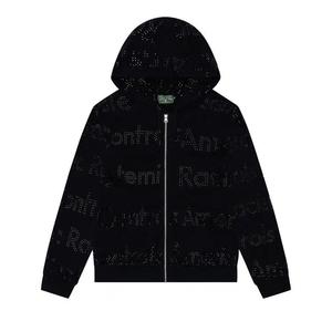 Толстовки на молнии Denim Tears Systemic Racism Controls America Zip Hoodie 'Черный'