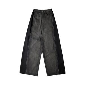 MM6 Maison Margiela Джинсы из смесовой ткани с суперширокими штанинами 'Серый'