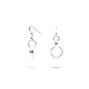 Millennia 2000 Interlock Hook серебряные серьги-подвески с замком из стерлингового серебра 925 пробы