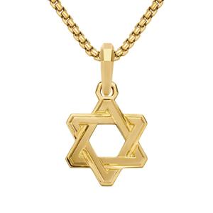 Подвеска Deco Star of David из желтого золота (24 мм)