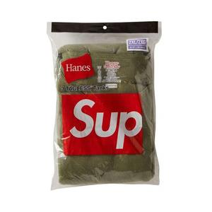 Майки Supreme x Hanes Tagless Tank Tops (3 Pack) 'OLIVE'