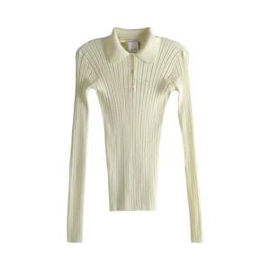 Поло Calvin Klein Merino Rib Knit Polo Shirt 'Pale Citron'